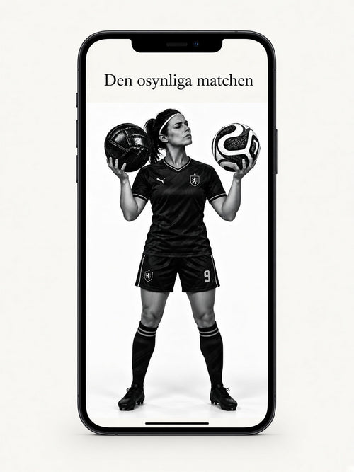 Appen Den osynliga matchen - mobilmockup